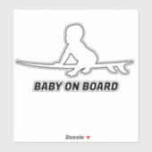 Sticker Bébé à bord Surfboard autodécal (Feuille)