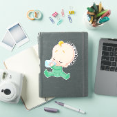 Sticker Bébé à bord - Vert (Couverture iPad)
