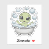 Sticker Bébé Alien drôle (Feuille)