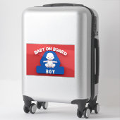 Sticker Bébé avec une voiture "Baby on Board" (Sur valise)
