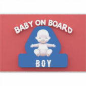 Sticker Bébé avec une voiture "Baby on Board" (Devant)