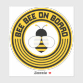 Sticker Bébé Bee Baby À Bord Sticker-Round (Feuille)