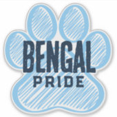 Sticker Bébé Bleu & Marine Pawprint Pride (Devant)