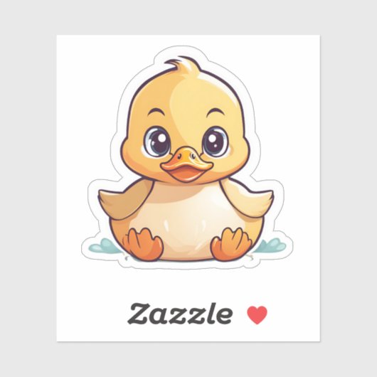 Sticker Bébé Canard étanche (Feuille)