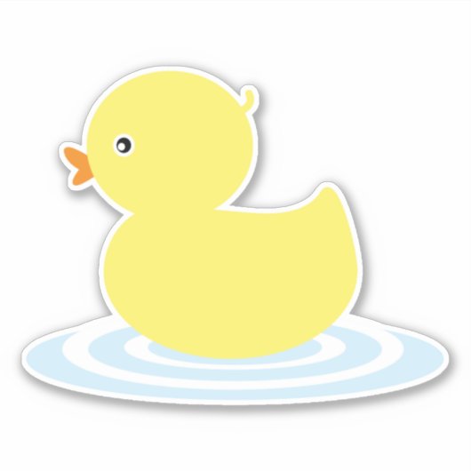 Sticker Bébé Canard mou Jaune (Devant)