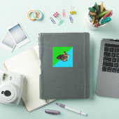 Sticker Bébé Canards sur Grass Green et Sky Blue (Couverture iPad)
