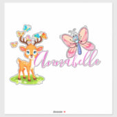 Sticker Bébé cher (cerf) (Feuille)