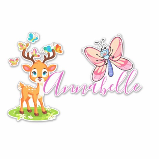 Sticker Bébé cher (cerf) (Devant)