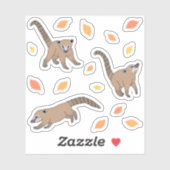 Sticker Bébé Coatis (Feuille)