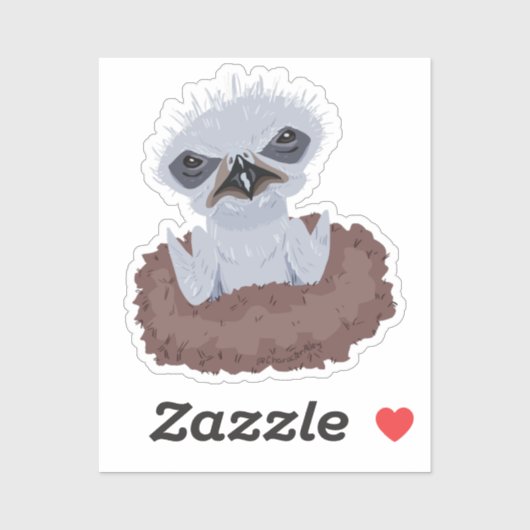 Sticker Bébé d'aigle à tête blanche (Feuille)