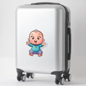 Sticker Bébé Dessin Animé Heureux (Sur valise)