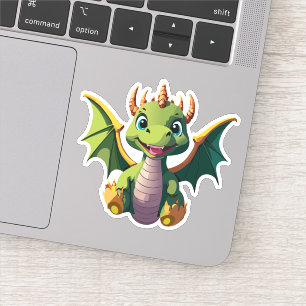 Sticker Bébé Dragon Dessin Animé Mignon Personnage