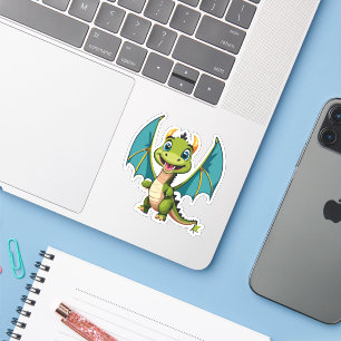 Sticker Bébé Dragon Dessin Animé Mignon Personnage