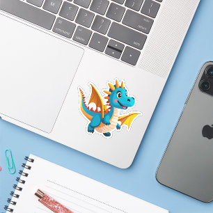Sticker Bébé Dragon Dessin Animé Mignon Personnage