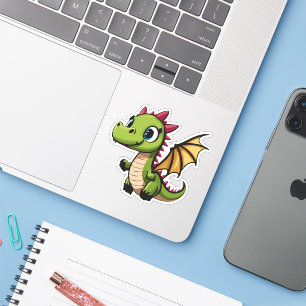 Sticker Bébé Dragon Dessin Animé Mignon Personnage