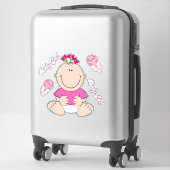 Sticker Bébé fille (Sur valise)