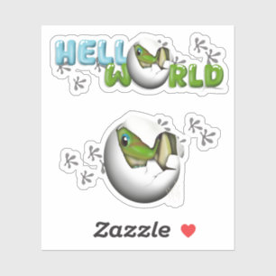 Sticker Bébé gecko dans l'œuf