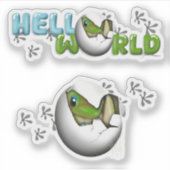 Sticker Bébé gecko dans l'œuf (Devant)