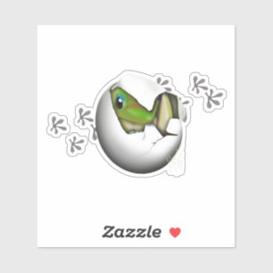 Sticker Bébé Gecko dans l'œuf
