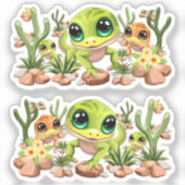 Sticker Bébé Geckos jote personnages de dessin (Recto)