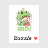 Sticker bébé godzilla (Feuille)