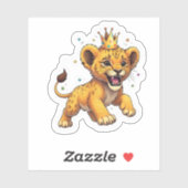 Sticker Bébé grinçant Lion King Anniversaire (Feuille)