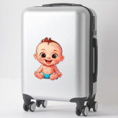 Sticker Bébé Heureux Dessin Animé (Sur valise)