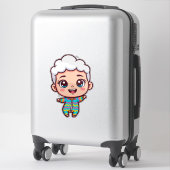 Sticker Bébé Heureux Dessin Animé (Sur valise)