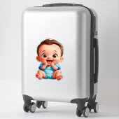 Sticker Bébé Heureux Dessin Animé (Sur valise)