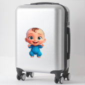 Sticker Bébé Heureux Dessin Animé (Sur valise)