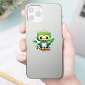 Sticker Bébé Hibou Mignon St Patrick Dessin Animé (Téléphone)