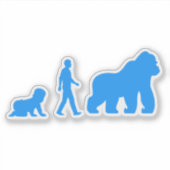 Sticker Bébé, homme à Gorilla (Devant)