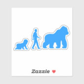 Sticker Bébé, homme à Gorilla (Feuille)
