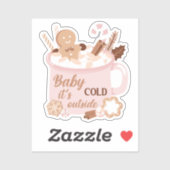 Sticker Bébé Il fait froid dehors (Feuille)