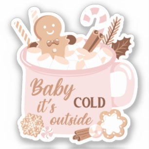 Sticker Bébé Il fait froid dehors