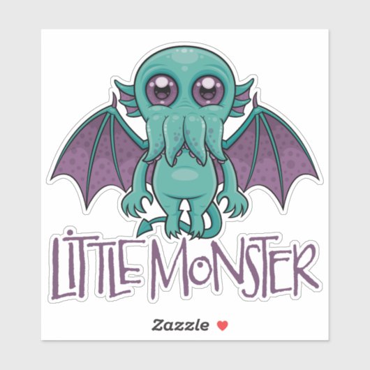 Sticker Bébé mignon Cthulhu Petit Monstre (Feuille)