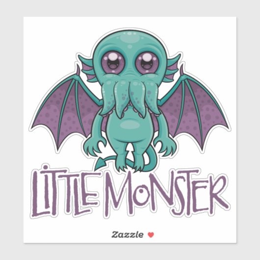 Sticker Bébé mignon Cthulhu Petit Monstre (Feuille)