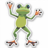 Sticker Bébé mignon Dancing Arbre Grenouille (Devant)