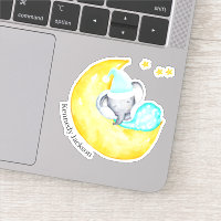 Bébé mignon Eléphant dormant sur la Lune Vinyl