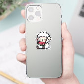 Sticker Bébé mignon Manger une pastèque (Téléphone)