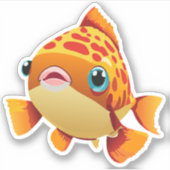 Sticker Bébé mignon Poisson d'or Cartoon Charactor (Devant)