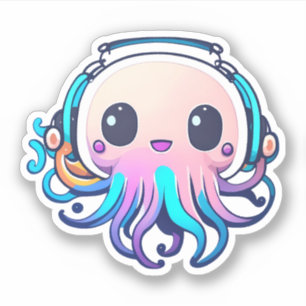 Sticker Bébé mignon poulpe