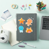 Sticker Bébé mignon poulpe Starfish Crabe Jellyfish Cartoo (Couverture iPad)