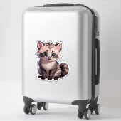 Sticker Bébé mignon Raccoon (Sur valise)