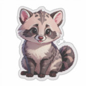 Sticker Bébé mignon Raccoon (Devant)