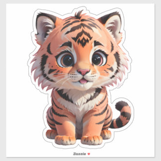 Sticker Bébé mignon tigre