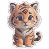 Sticker Bébé mignon tigre (Devant)