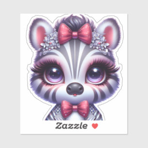 Sticker Bébé mignon Zebra