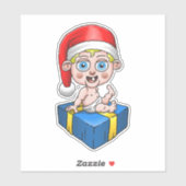 Sticker Bébé Père Noël (Feuille)