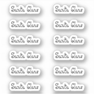 Sticker Bébé Poupée Kiss-Cut Santa Claus Signature